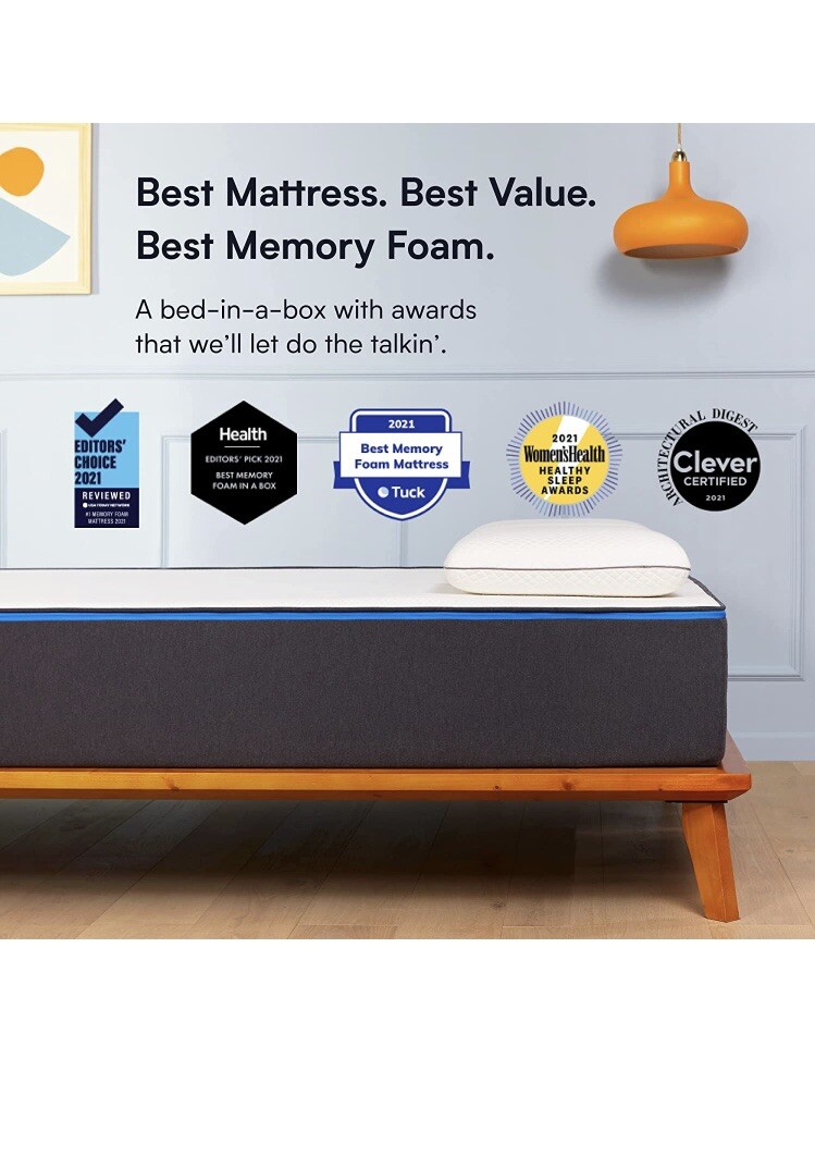 Nectar Twin Mattress 12 Inch – Medium Firm Gel Memory Foam Mattress – 365 Night