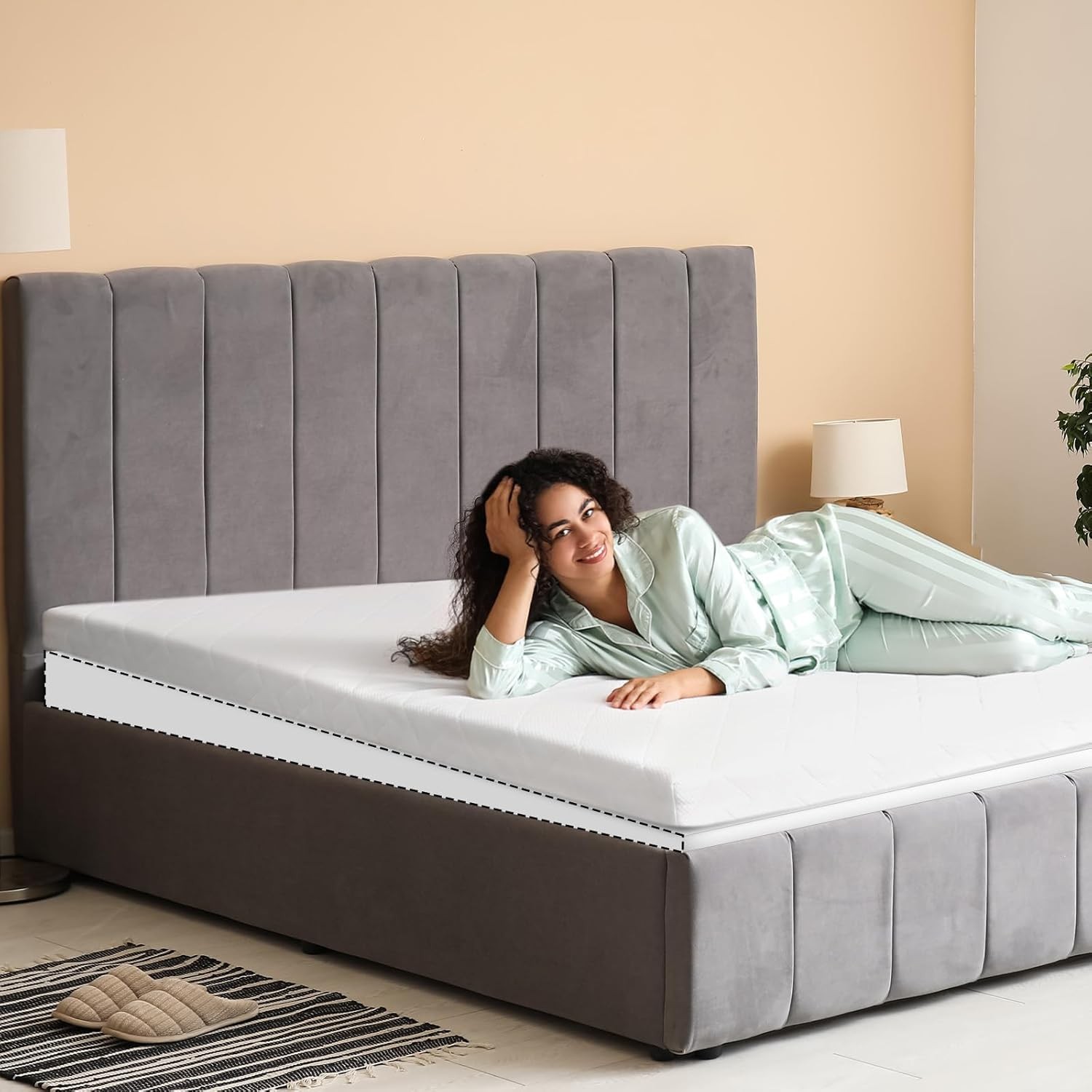 Queen Mattress Wedge 5″ Incline for Acid Reflux, Pain Relief & Snoring Support
