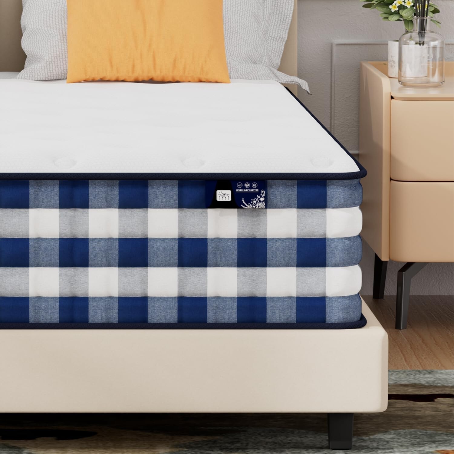 10″ 12″ 14″ Gel Memory Foam Mattress Twin Queen Full King Hybrid Spring Mattress