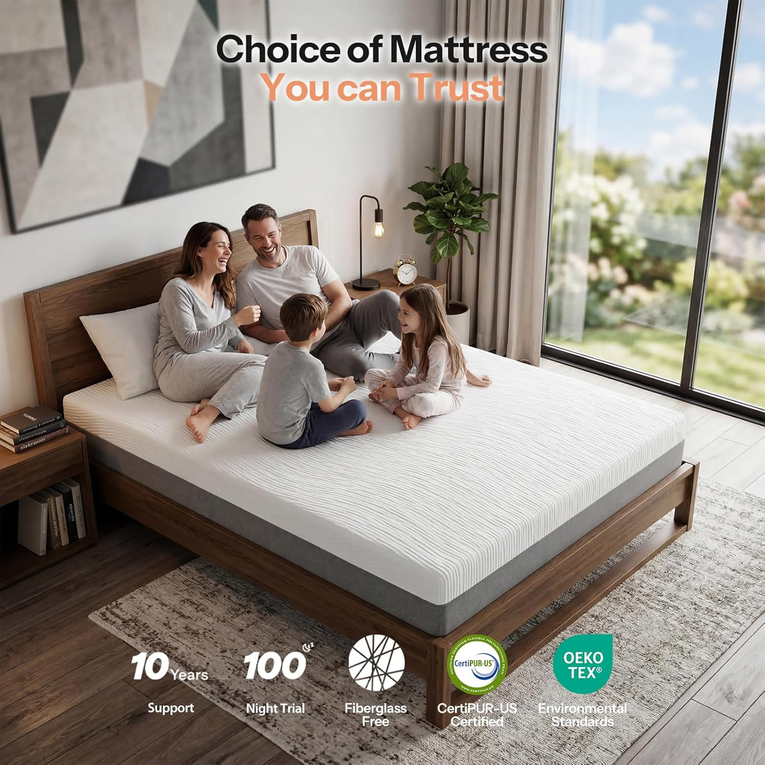 Cooling Gel Memory Foam Twin Mattress – Pressure Relief & Motion Isolation