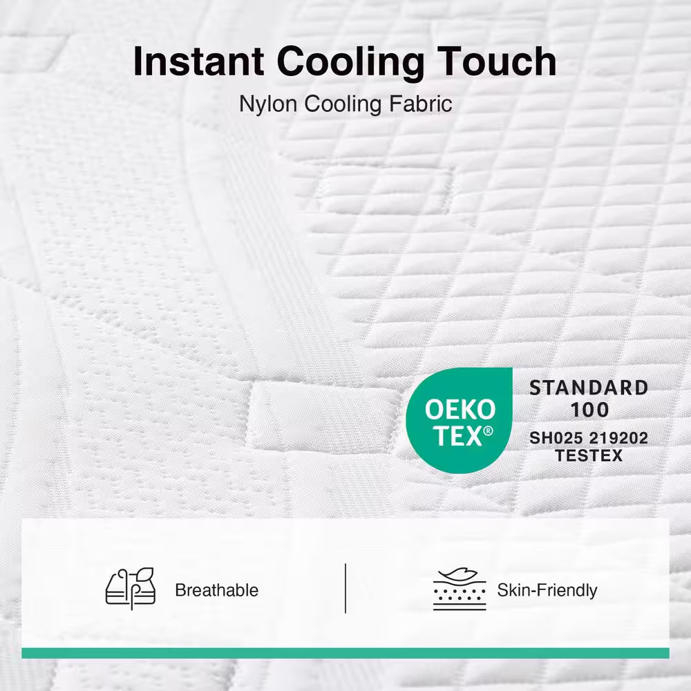 12 In. Medium Hybrid Memory Foam and Innerspring Mattress Tight Top Full Size Ma