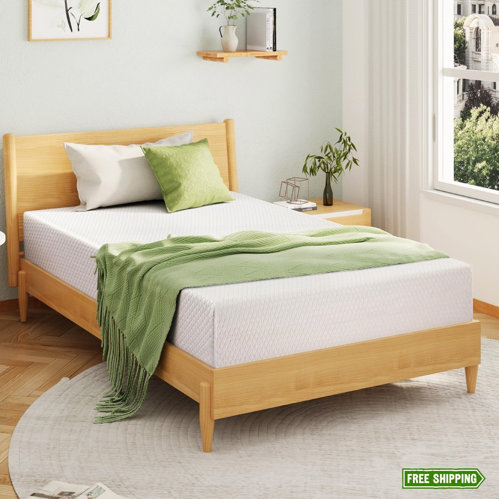 EGOHOME Twin XL Memory Foam Mattress, 5 Inch Bed Mattress in a Box with Cooling