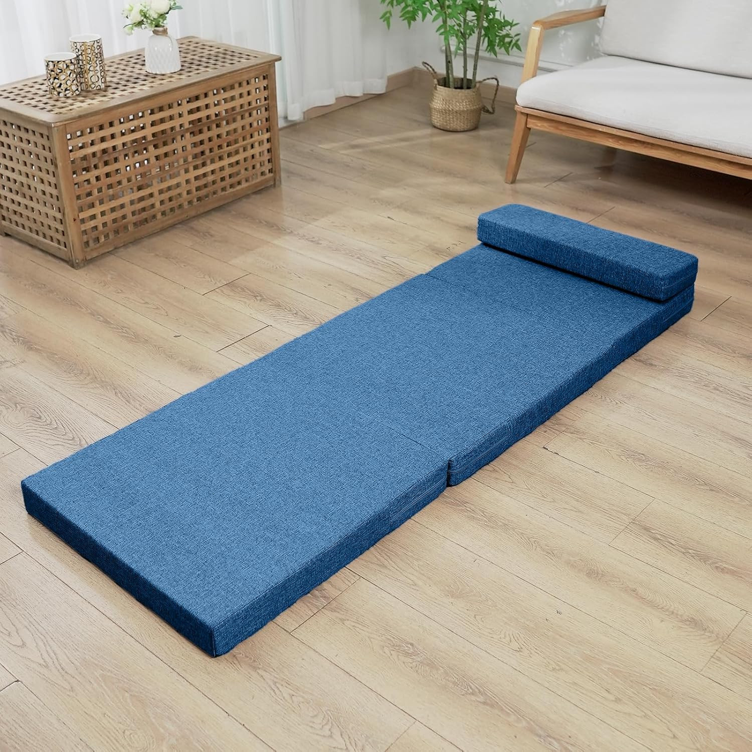 Portable Twin Folding Mattress – 3″ Thick Foam Floor Bed for Camping & Travel