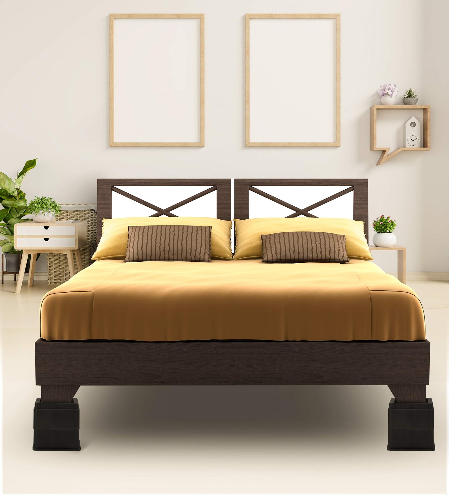 Utopia Bedding Bed Risers 2 Inch – Pack of 8 – 2 (Pack 8), Black