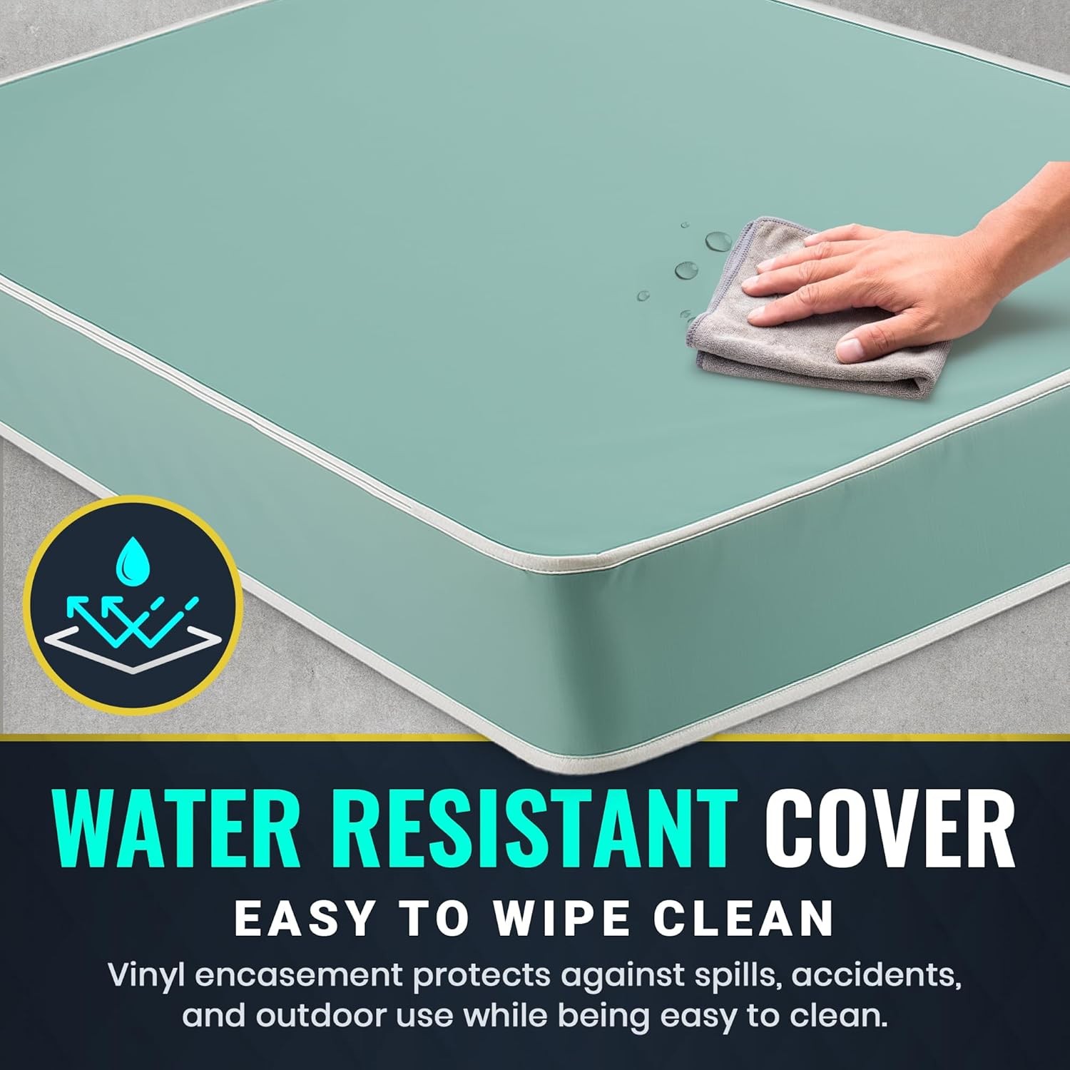 FORTNIGHT 6-Inch Fo Mattr with Water Resistant Vinyl Cover, Firm