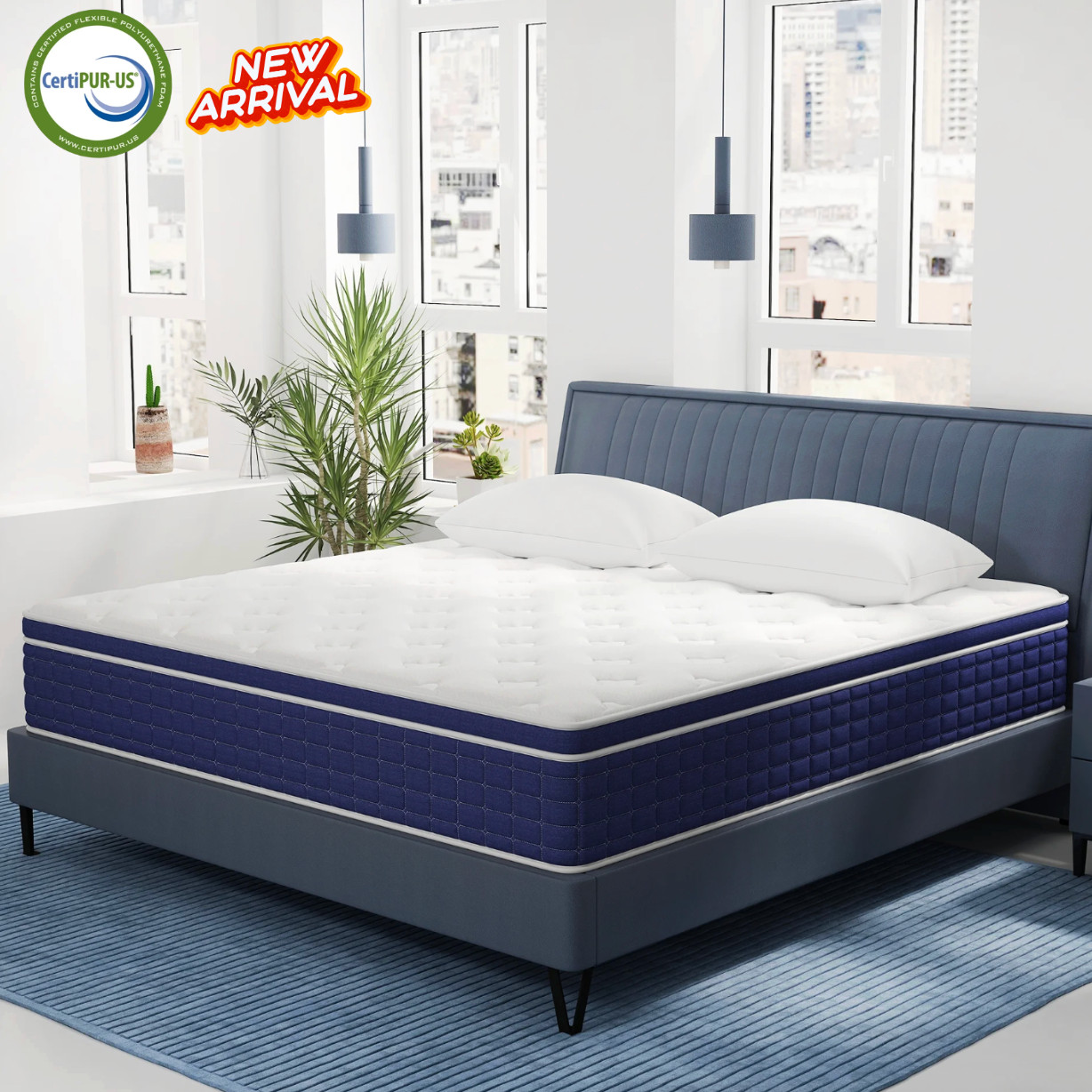 14″ Colchones FULL Size 14 Pulgadas Espuma Gel Memory Foam Full Mattress Medium