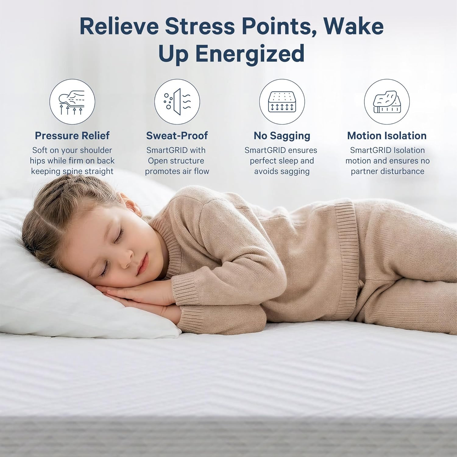 Twin XL Mattress, 10 Inch Twin XL Size Gel Memory Foam Mattress in a Box with Me