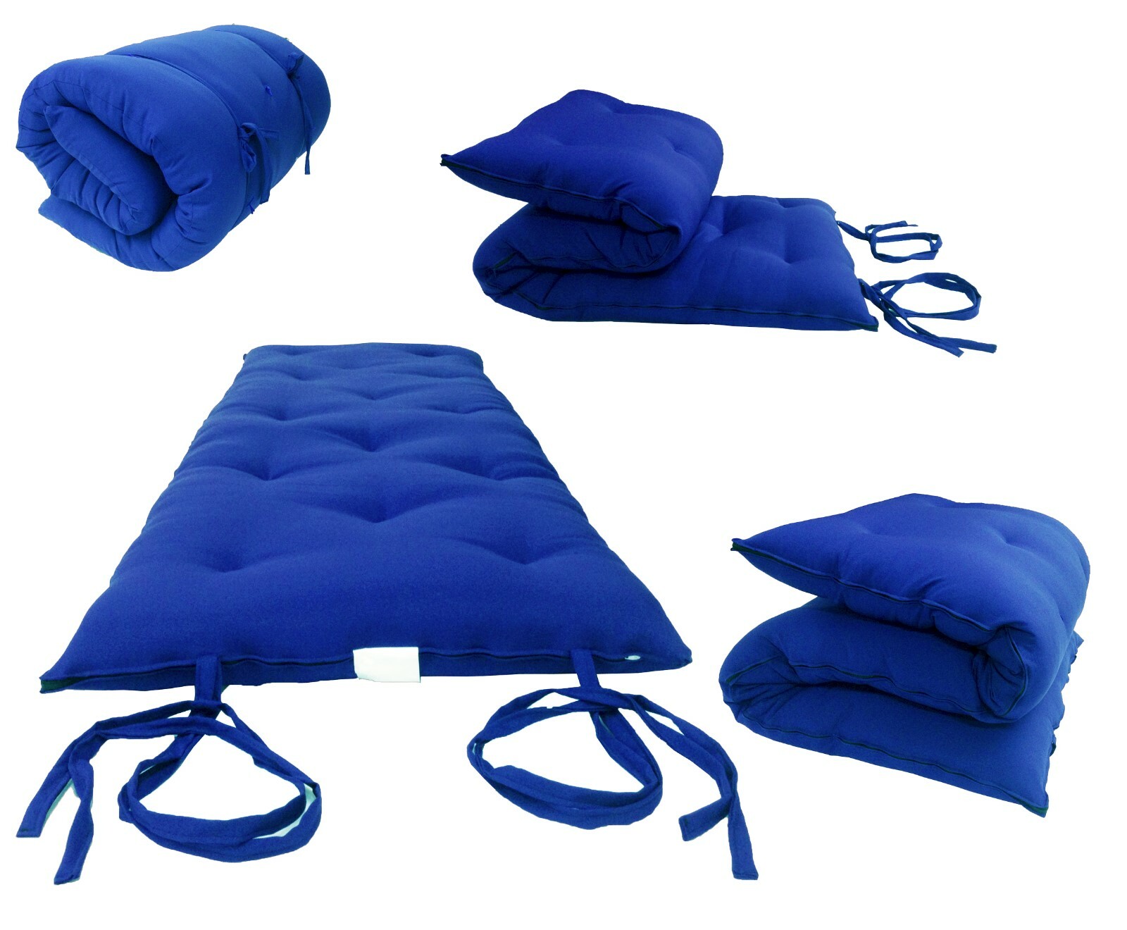 Full Size Floor Rolling Futon Mattresses, Sleeper Bedding Mats 3x54x80, Royal