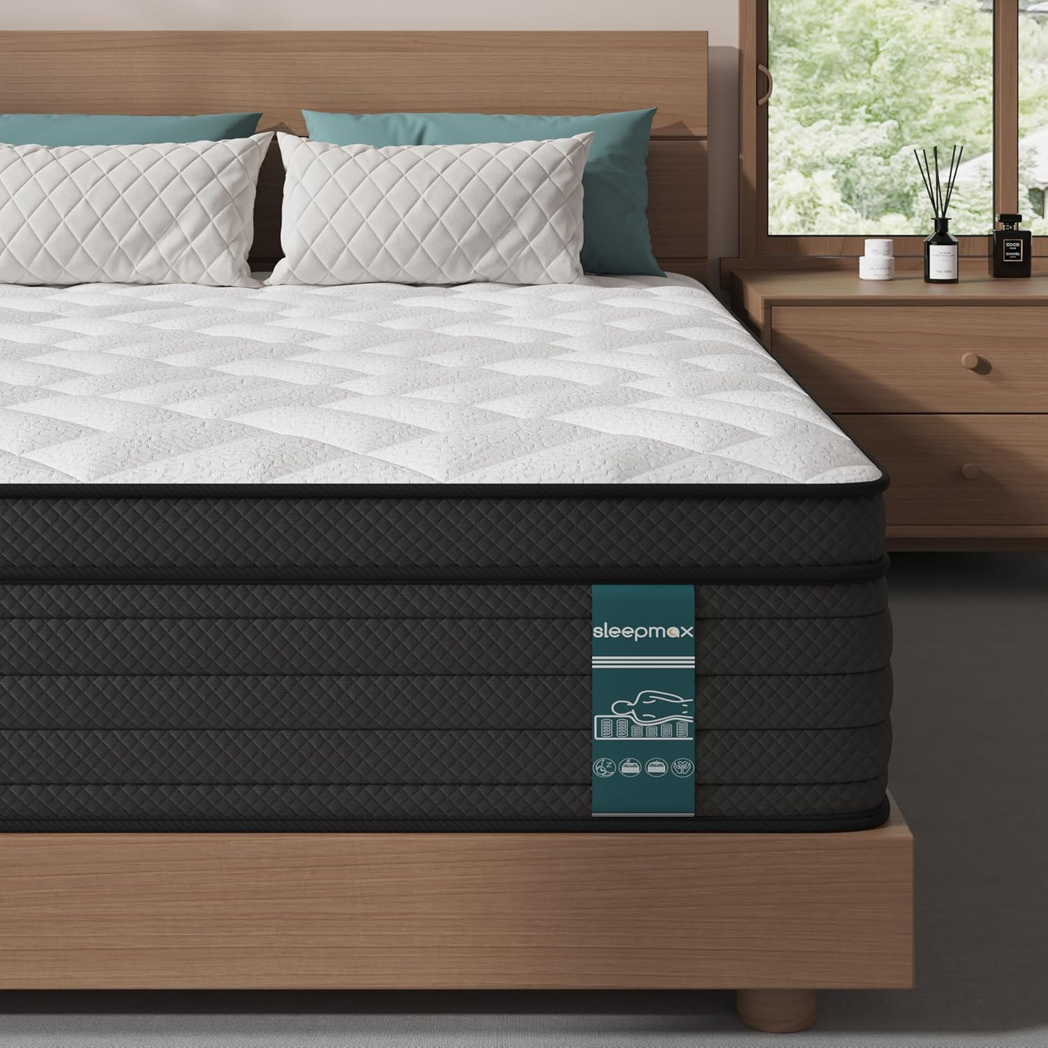 Extra Firm Queen Mattress 12 Inch – Deep Sleep Hybrid Mattress Pain Relieving –