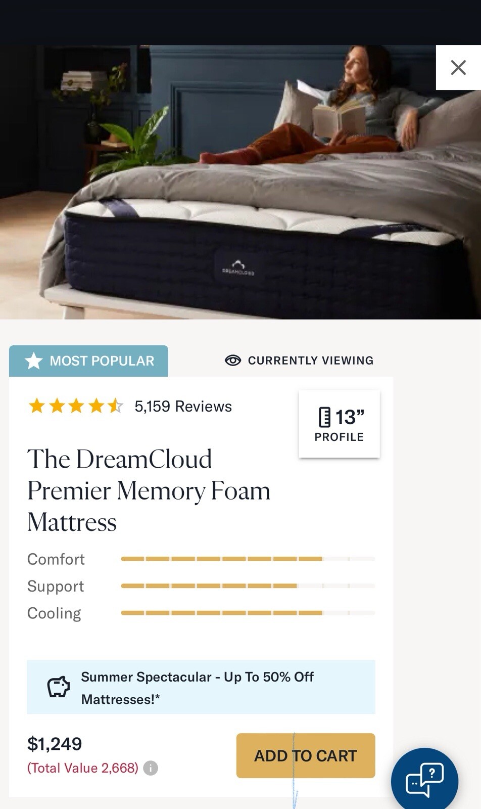DreamCloud Premier Memory Foam Mattress