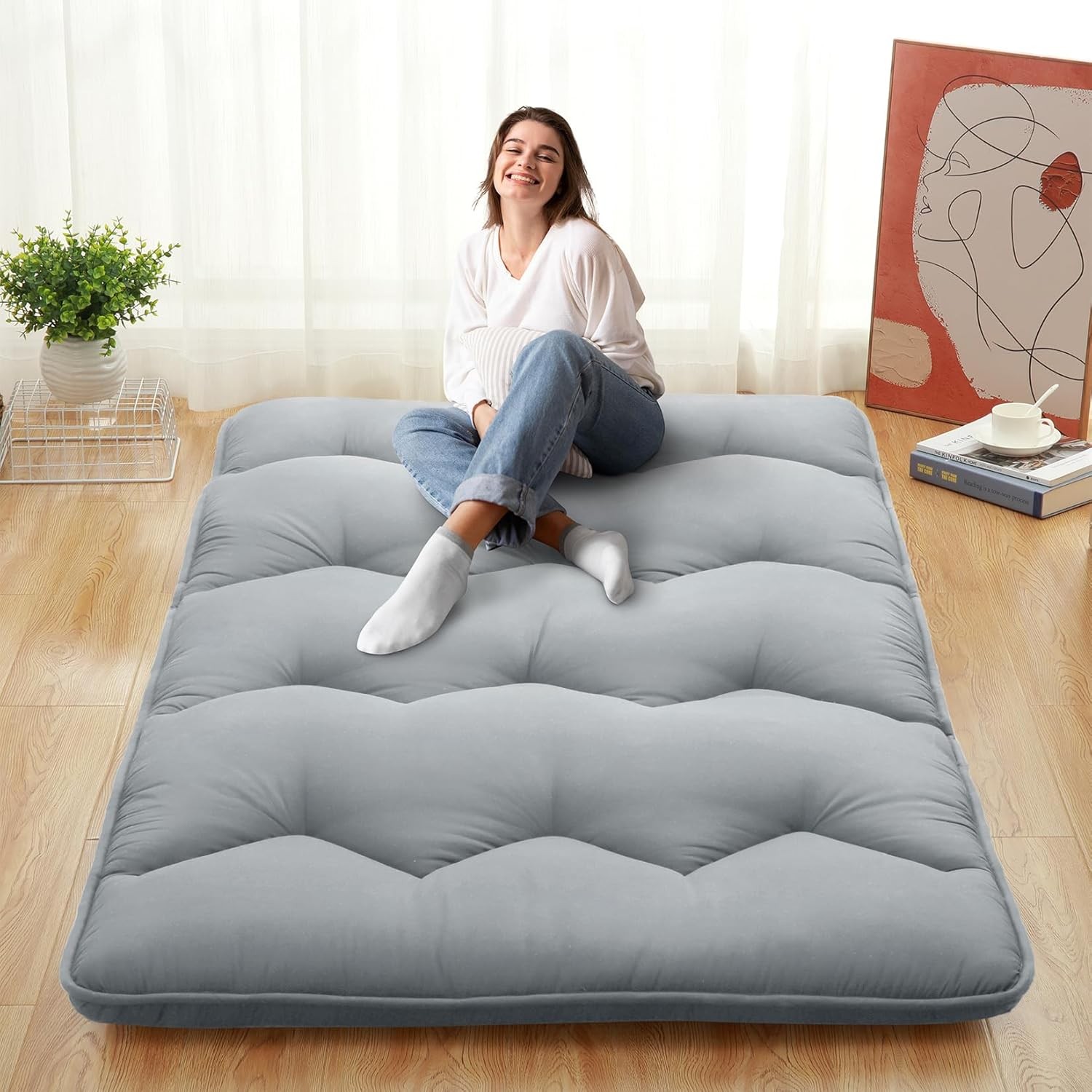 Ⓜ️Twin/Full/Queen Size Floor Mattress Japanese Futon Mattress Sleeping Tatami Ma