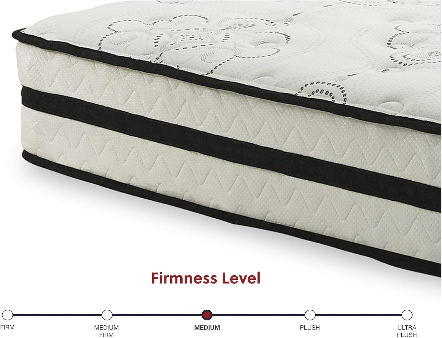 Chime 10″ Hybrid Gel Memory Foam Mattress with Lumbar Support & Pillow, Queen