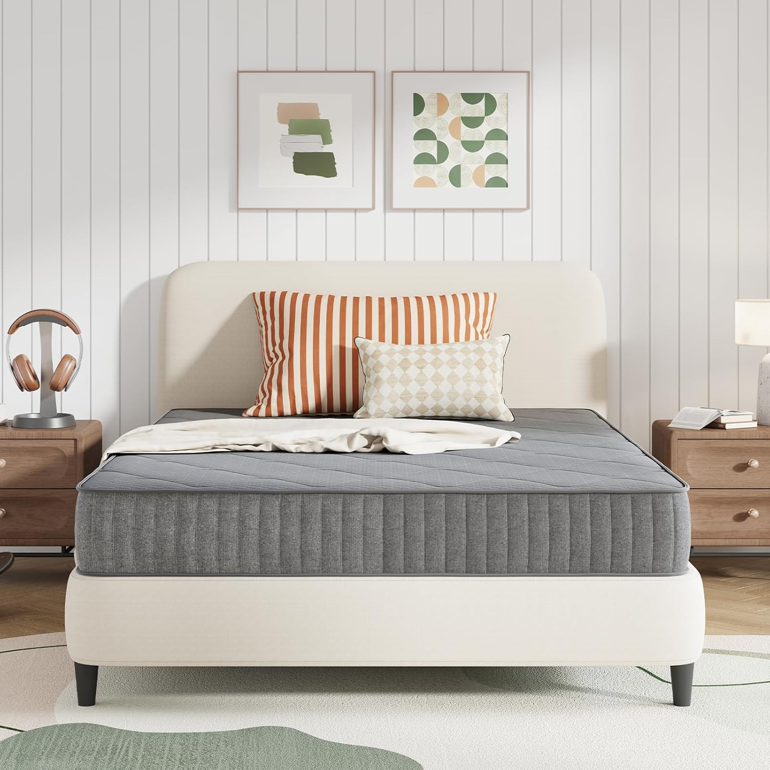 6 Inch Twin Mattress, Medium Firmness Twin Mattress for Kids, Inner Spring Hybri