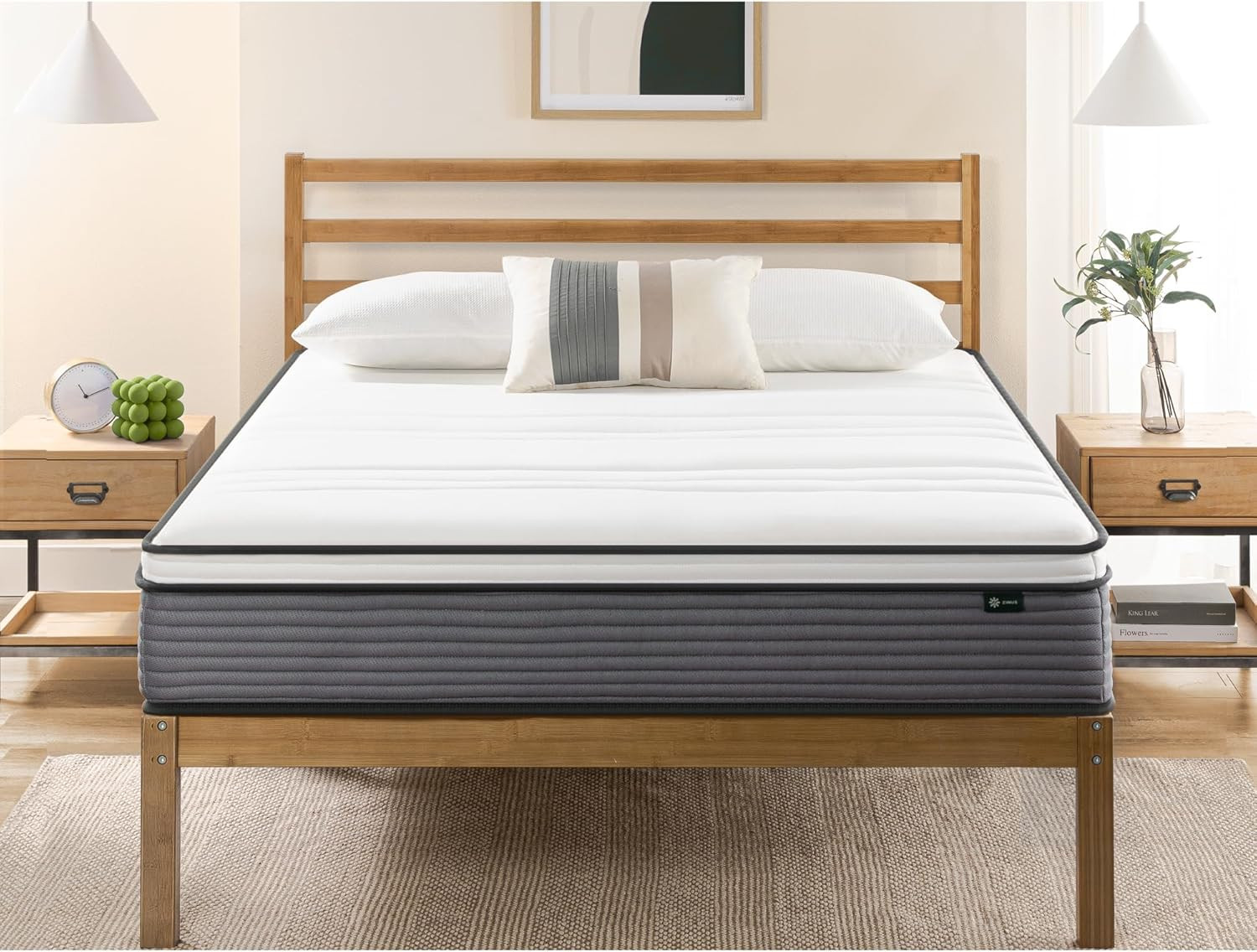 10 Inch True Support Hybrid Mattress [New Version], Queen, Fiberglass Free, Medi