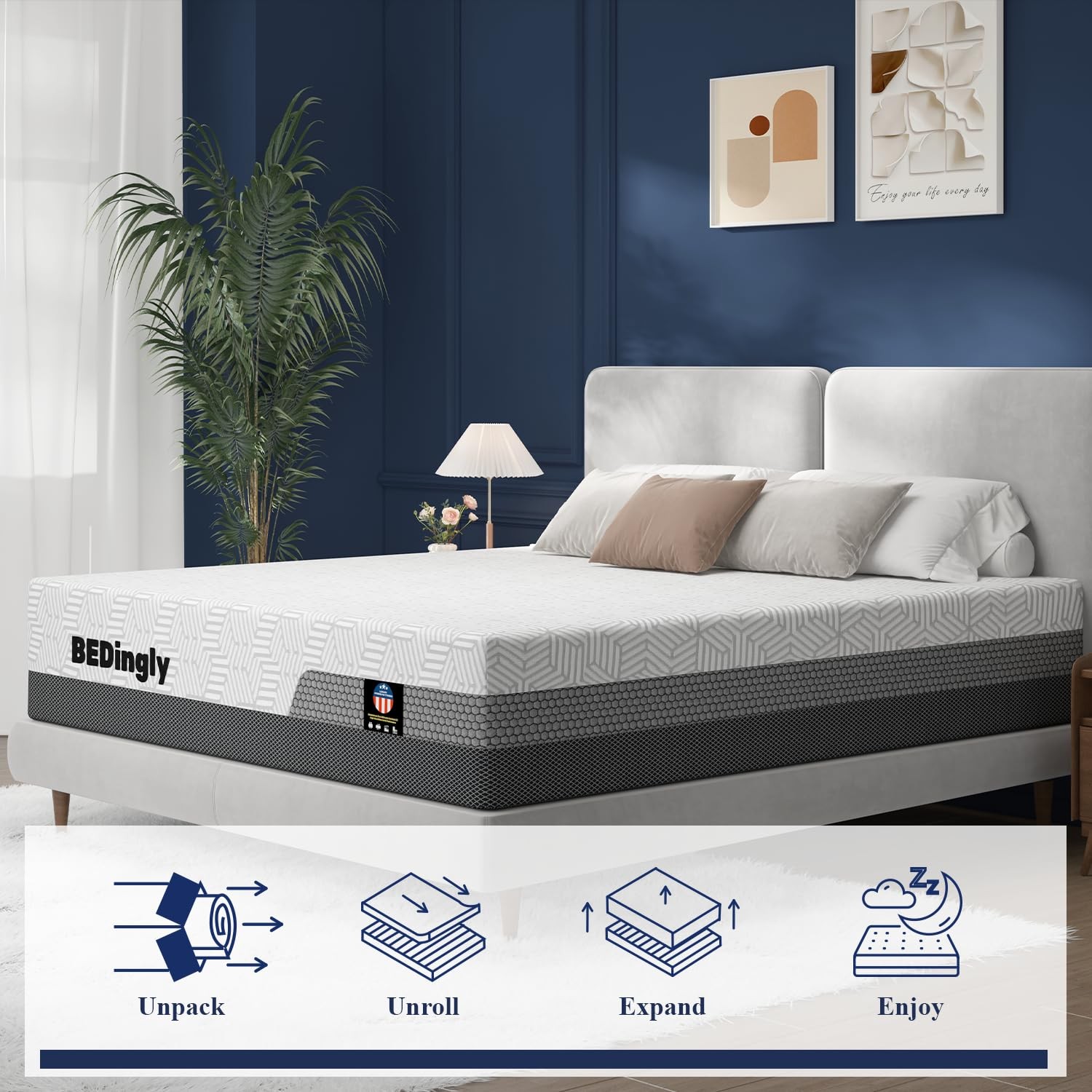 Firm King Mattress 12 Inch (Hotel Collection) Luxury Hybrid King Size Mattres…