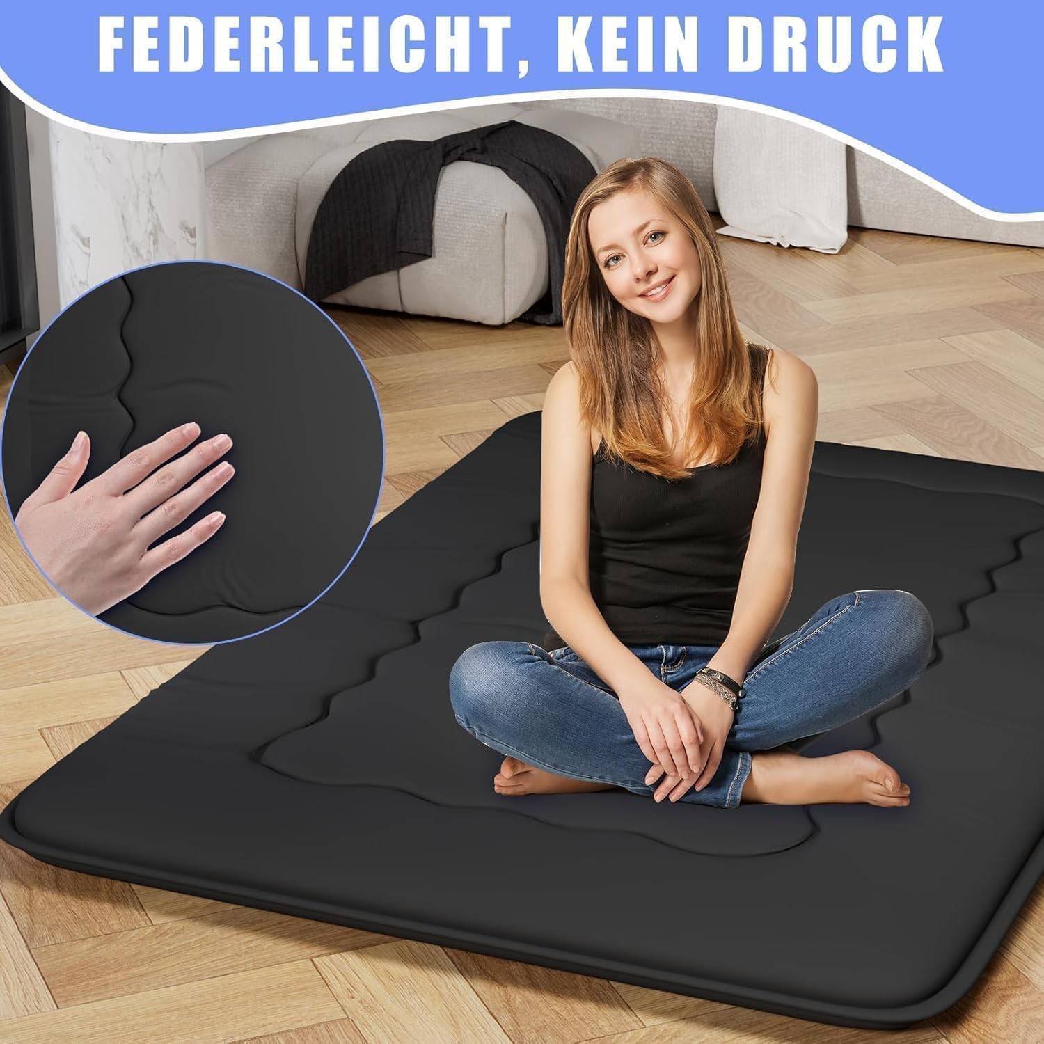 Japanese Futon Mattress, Foldable Tatami Mat Portable Dormitory Sleeping Pad …