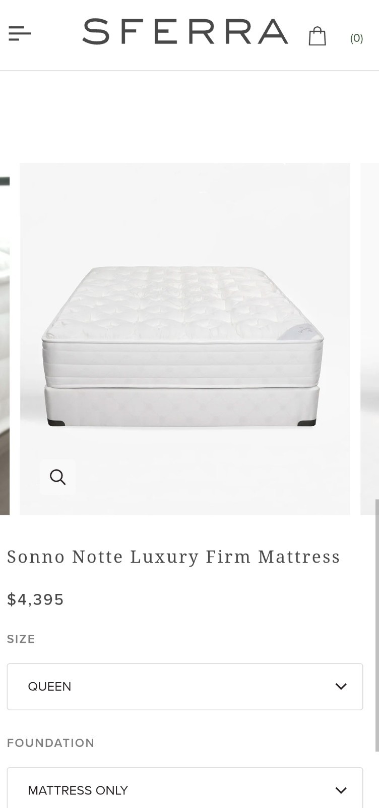 Sferra Notte Luxury Firm Queen Size (VERY FIRM)