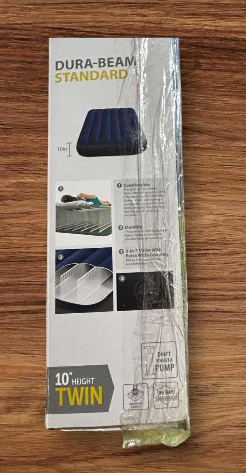 Air Mattress: Fiber-Tech – Twin Size -10in Intex 64757E Dura-Beam