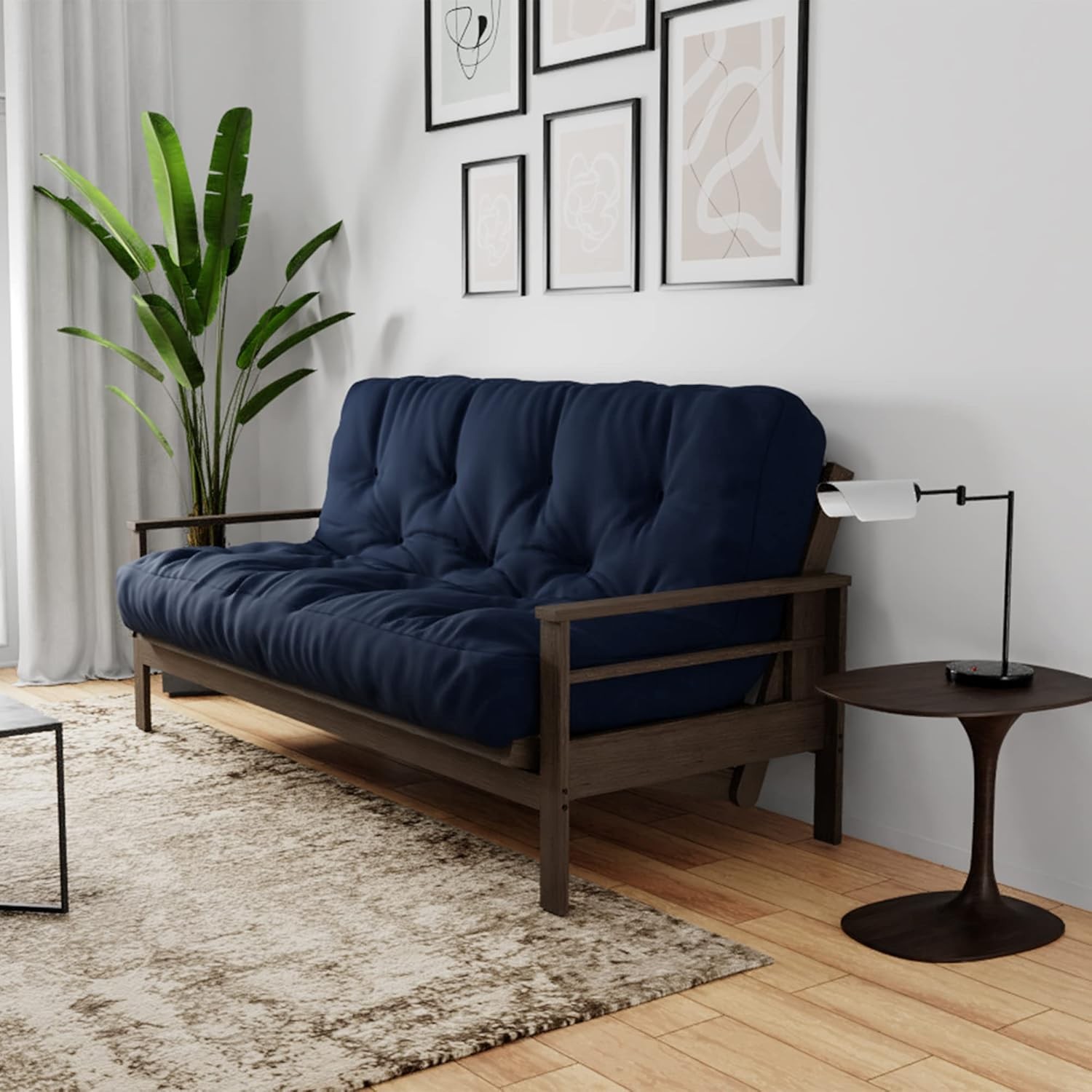 by The Futon Factory | 10 inch Pocket Coil Futon Mattress – Navy Color – Queen