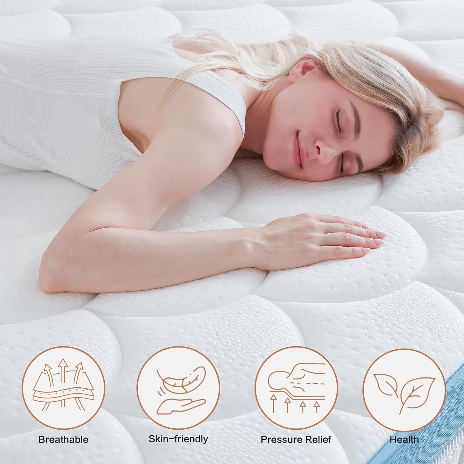 14″ Queen Memory Foam Mattress – Pressure Relief & Cool Sleep, CertiPUR-US