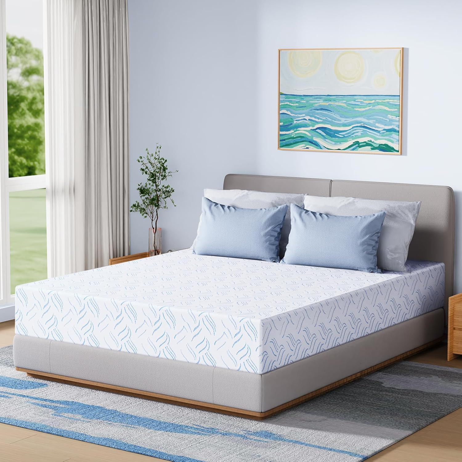 Full Size Memory Foam Mattress, 12 Inch Cooling Gel Bed in a Box, Foam Mattress