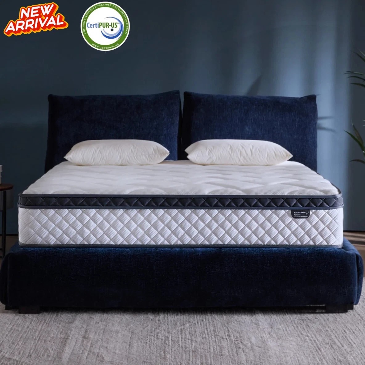 10″ Colchon Queen Gel Memory Foam Hibrido Cama Queen Hybrid Mattress Medium Firm