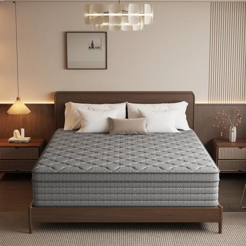 12″ 14″ Full Queen King Size Mattress Hybrid Foam Pocket Spring Coils Bed In Box