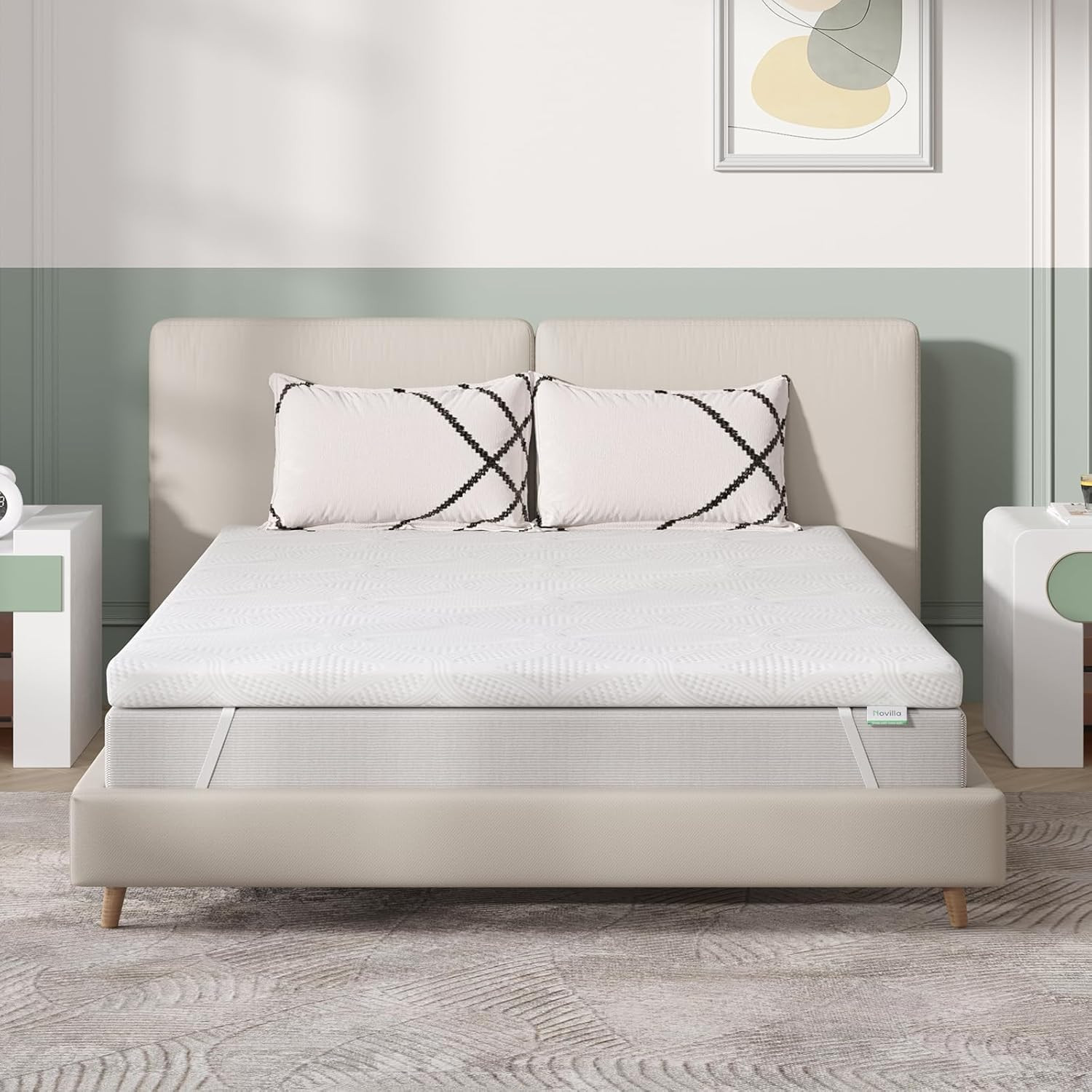 4″ Gel Memory Foam King Mattress Topper – Pressure Relief & Motion Isolation