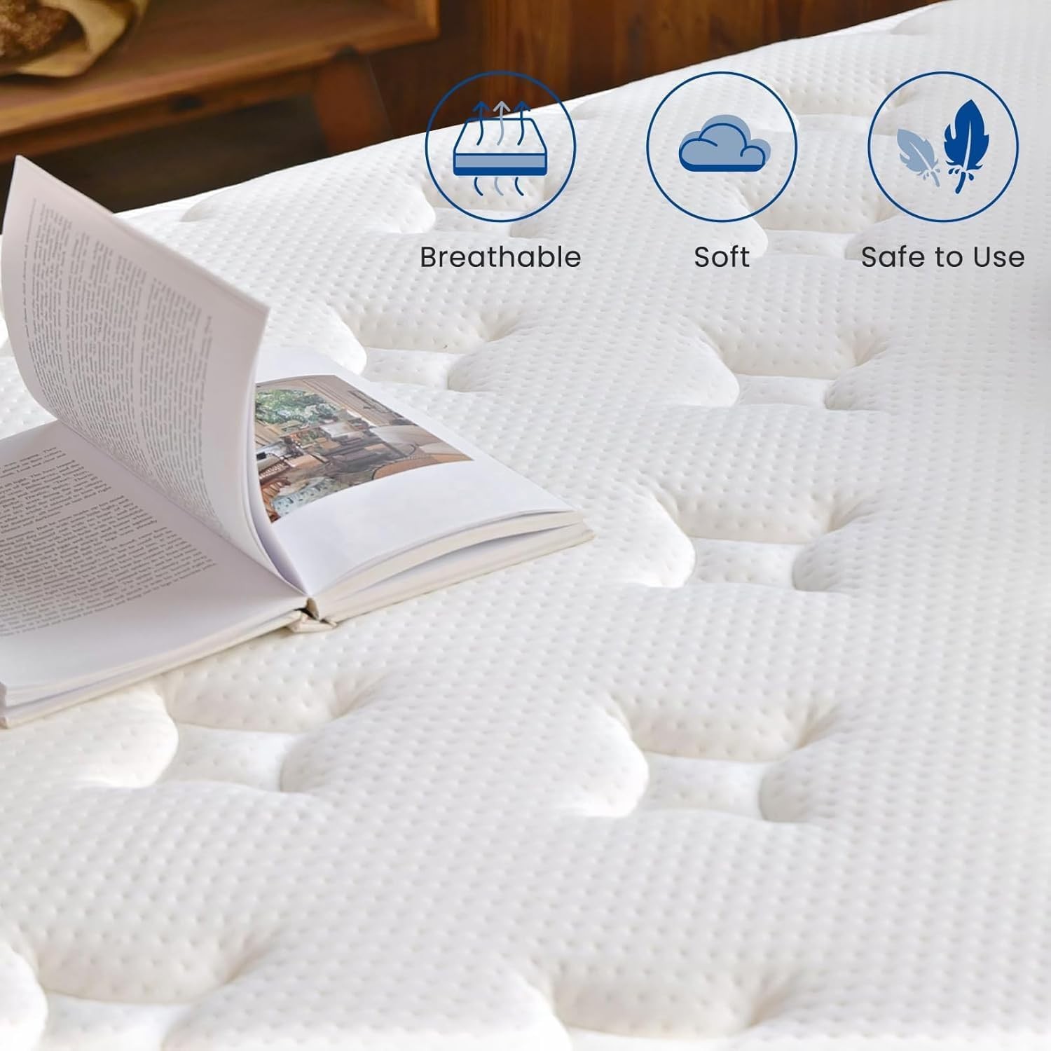 12in Twin XL Hybrid Mattress Medium Firm Coolvie