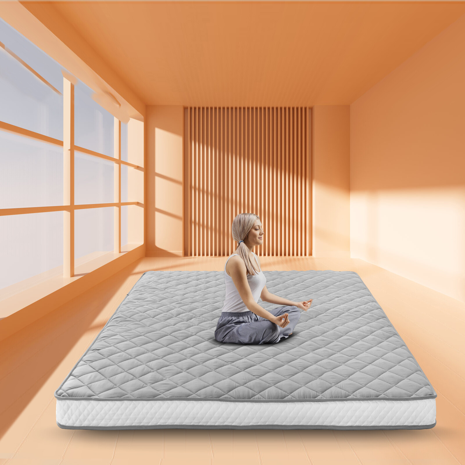 Japanese Floor Mattress Futon Mattress Foldable Mattress Roll Up Tatami 3 Sizes