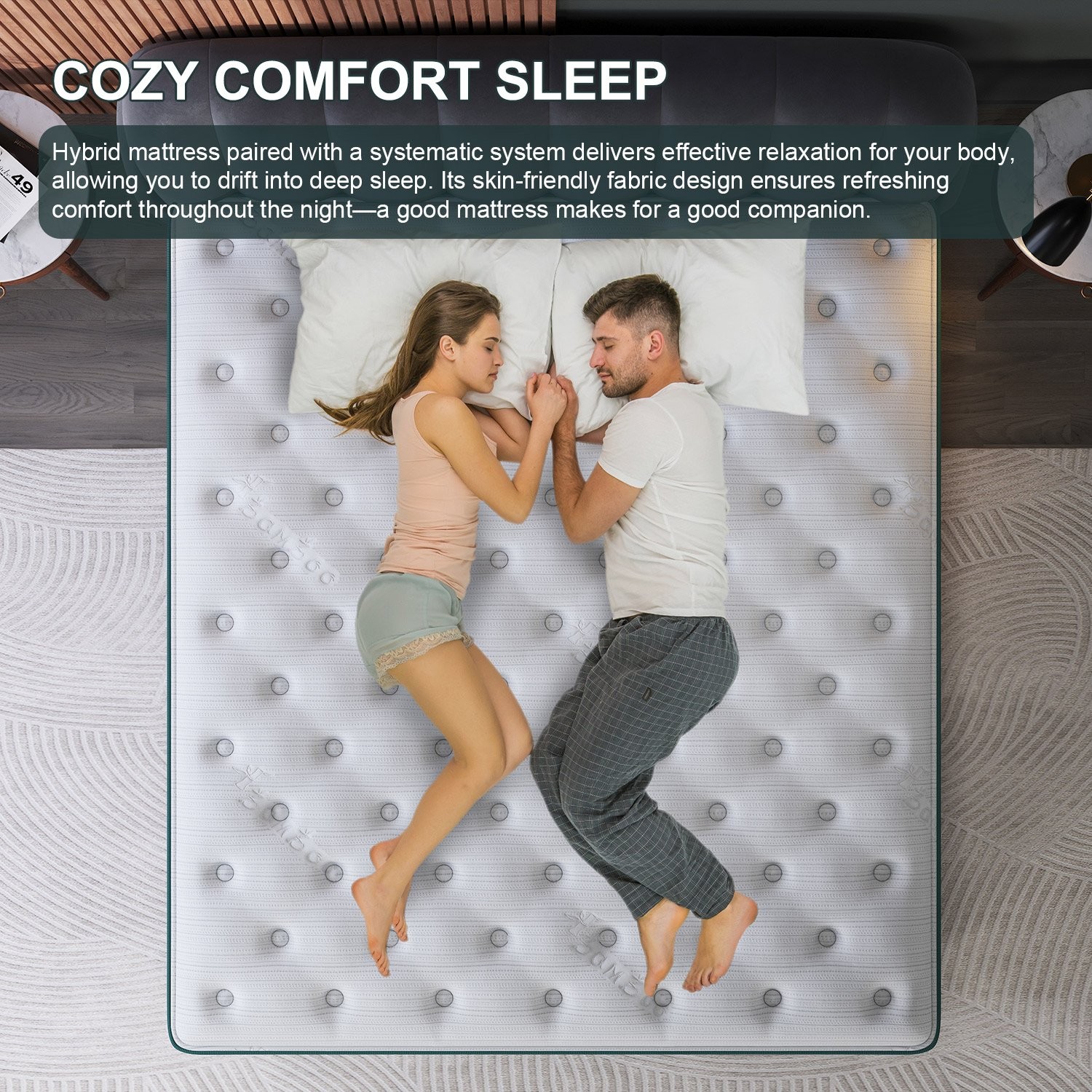 12/14Inch Hybrid Mattress Twin Full Queen King Bed Size Memory Foam – Ergonomic