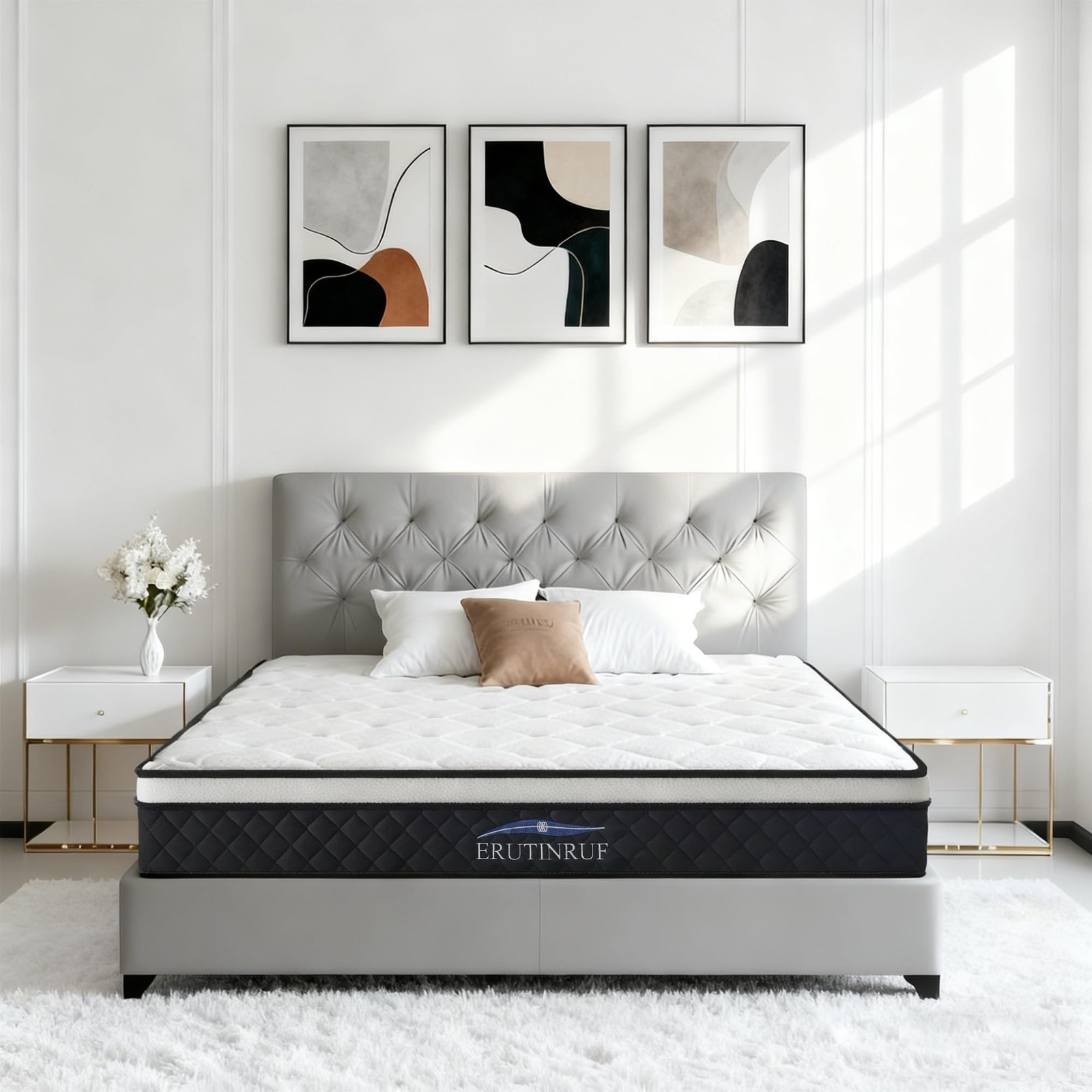 Mattress, Medium Firm for Back Support, Memory Foam Hybrid Mattress in a Box,…