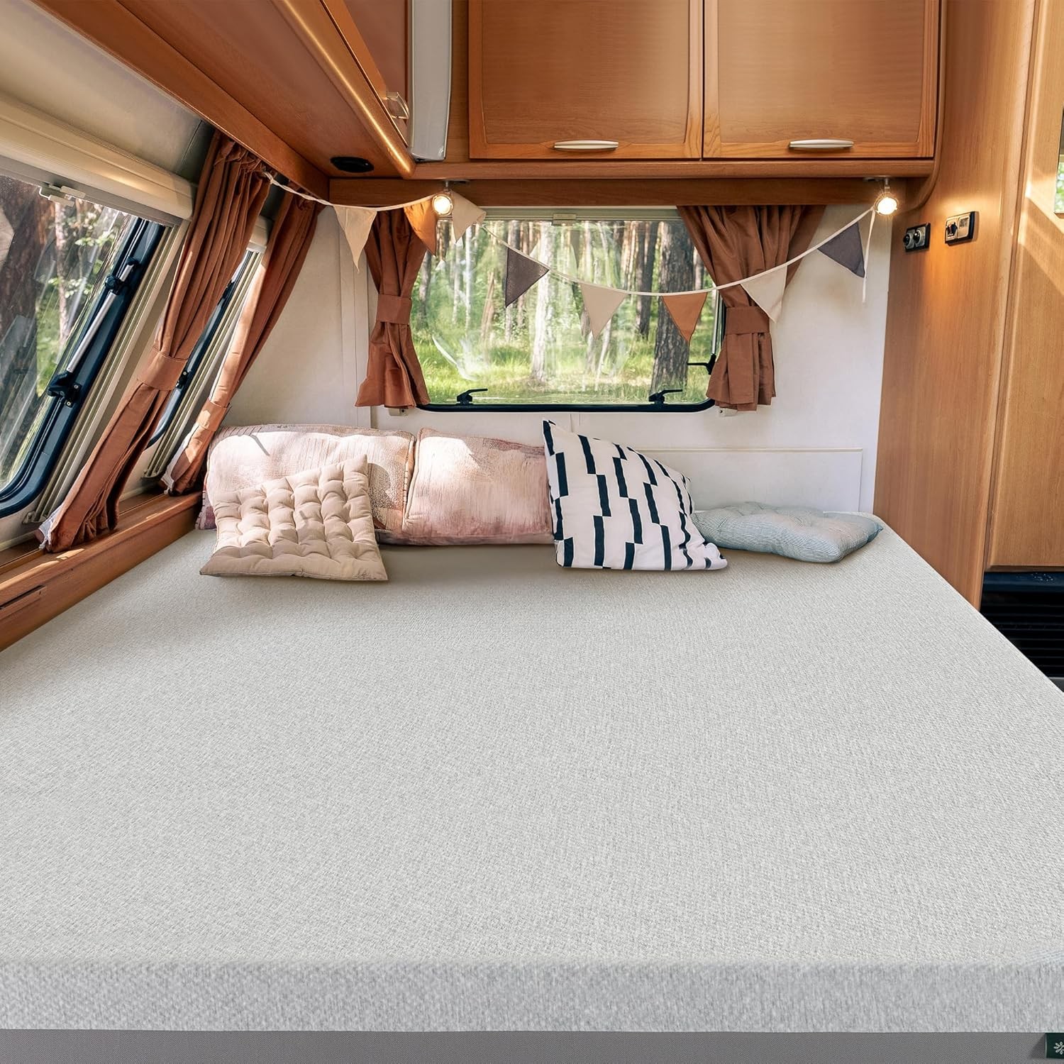 8 Inch RV Memory Foam Mattress Short Queen Fiberglass Free Medium Firm Feel