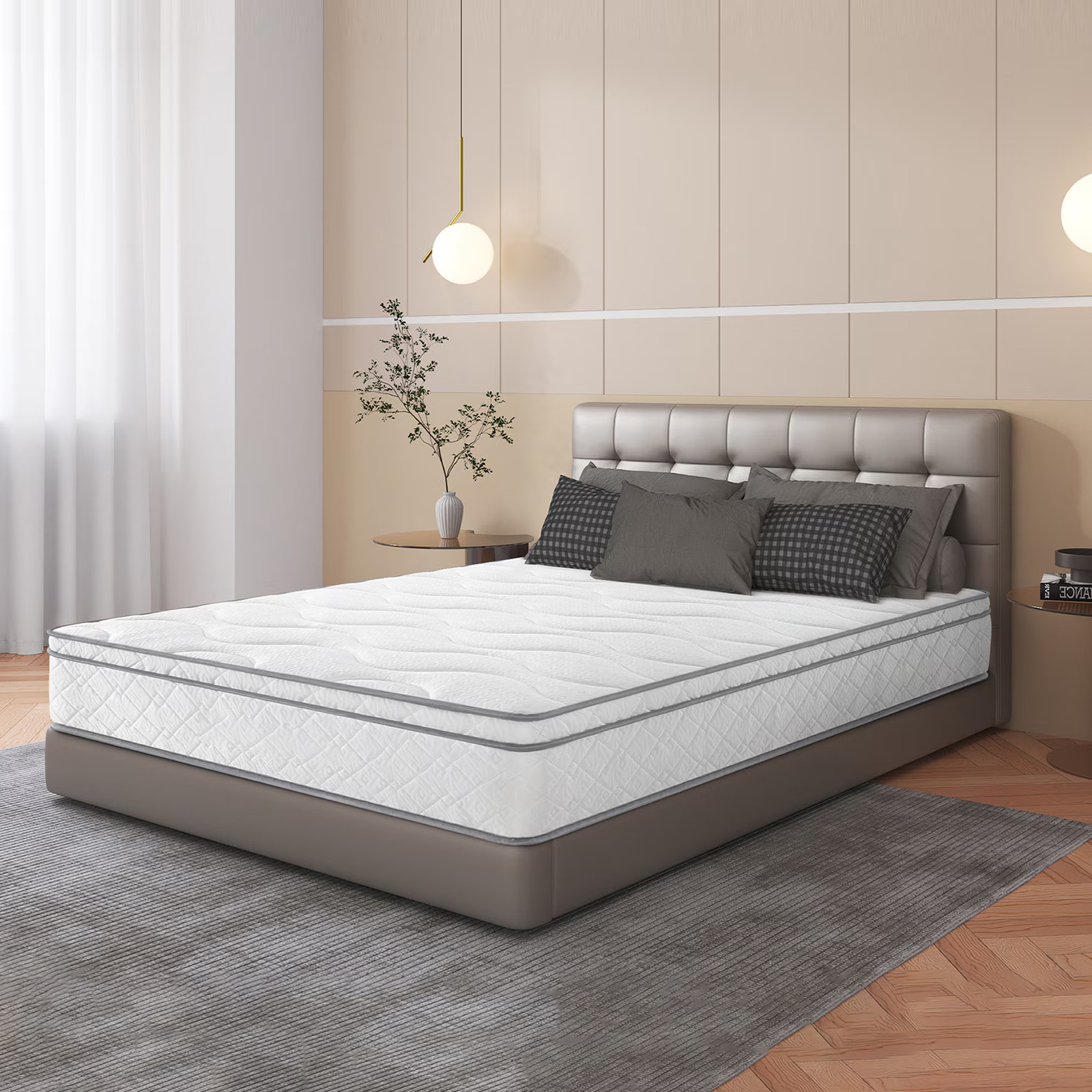 Full Size Mattress,12 Inch Hybrid Mattress in a Box Pocket Spring Memory Foam