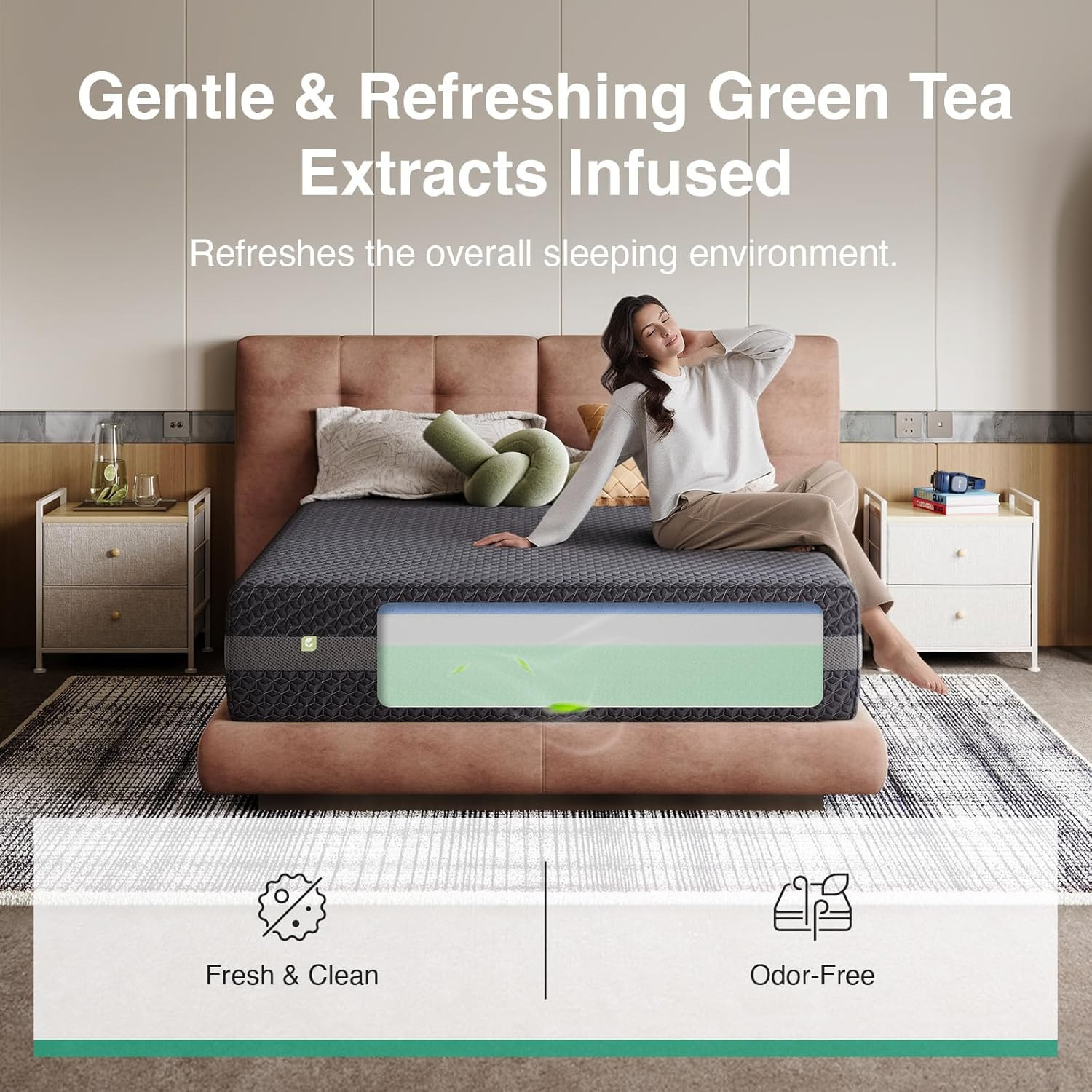 12″ Queen Gel Memory Foam Mattress for Comfort & Spinal Support