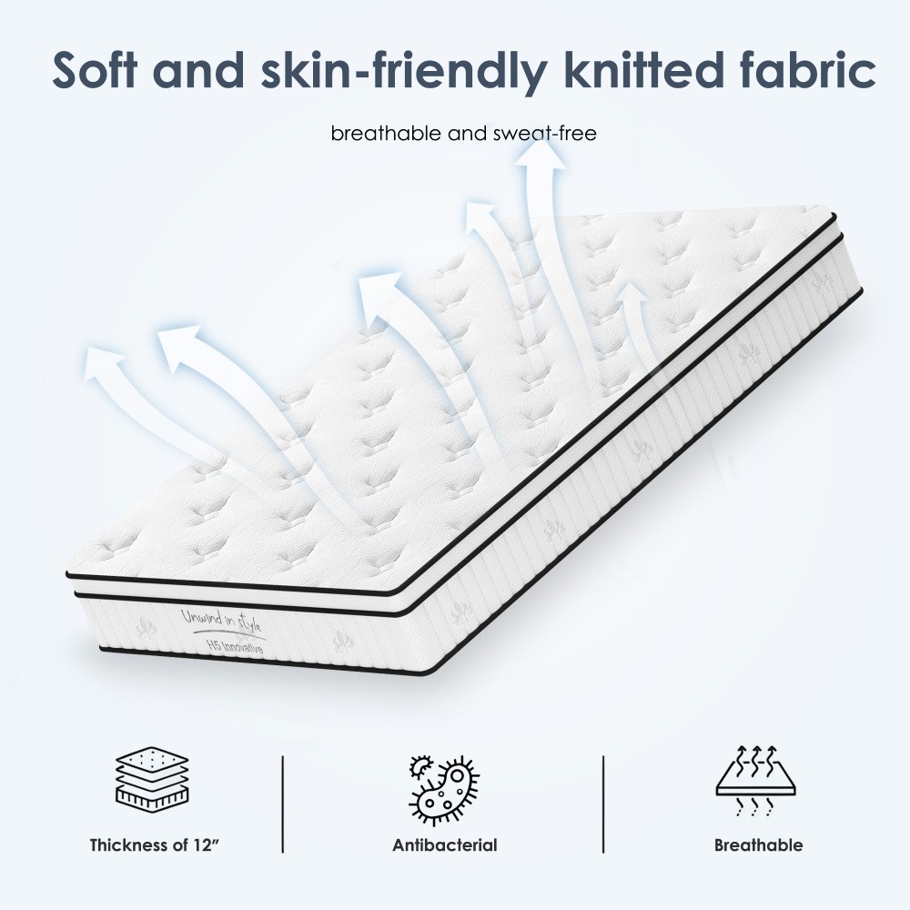 Full Size Mattress,12 Inch Hybrid Mattress, DJYC1