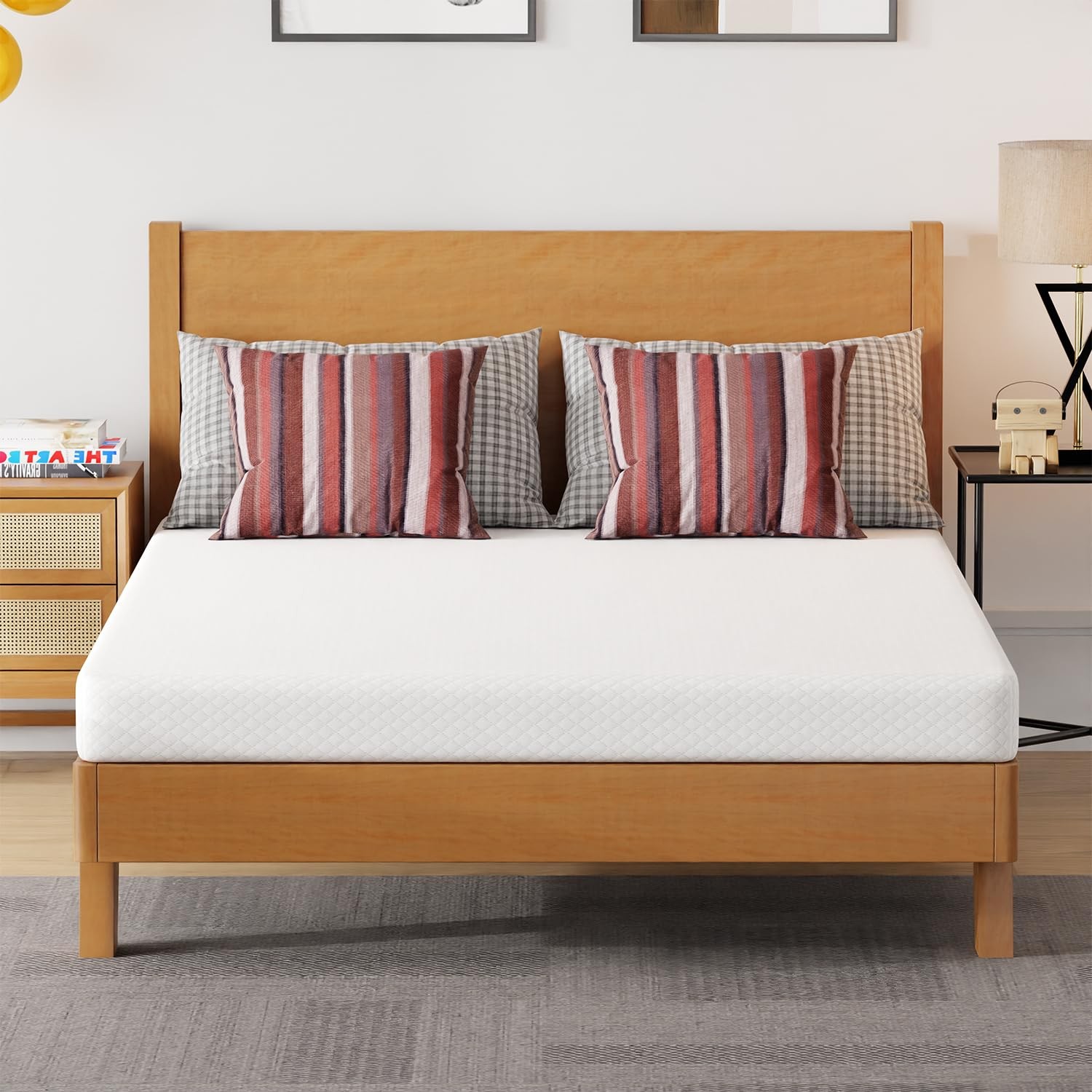 FDW | 5 Inch Full Mattress | Medium Firm | Gel Memory Foam Mattress | White |…