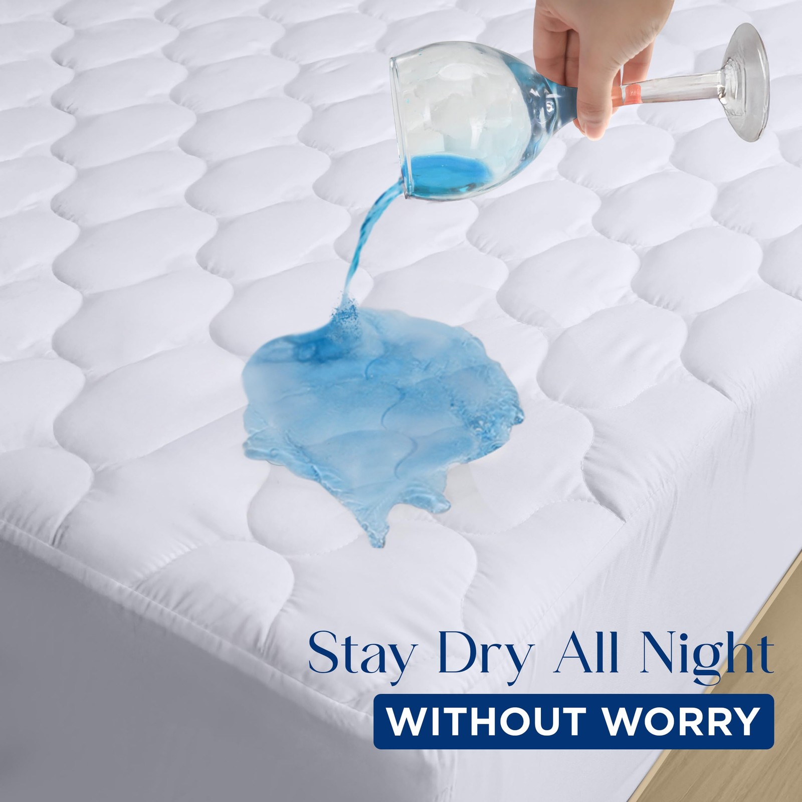 Utopia Bedding Waterproof Mattress Protector, Queen (Pack of 1), White