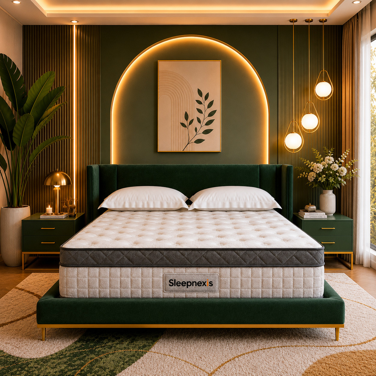 SleepNexis Cooling Gel Hybrid Mattress Medium Firm Pocket Coil Bed