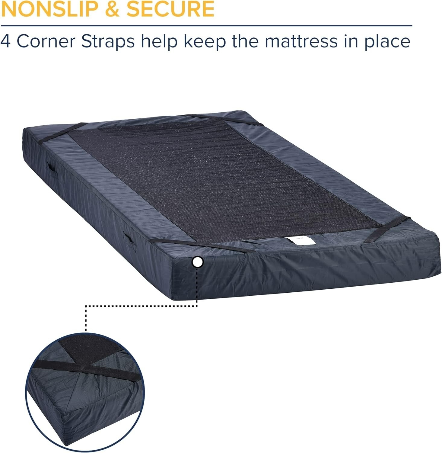 Hospital Medical Bed Mattress Twin XL Blue Water Resistant Non Slip Foam Home