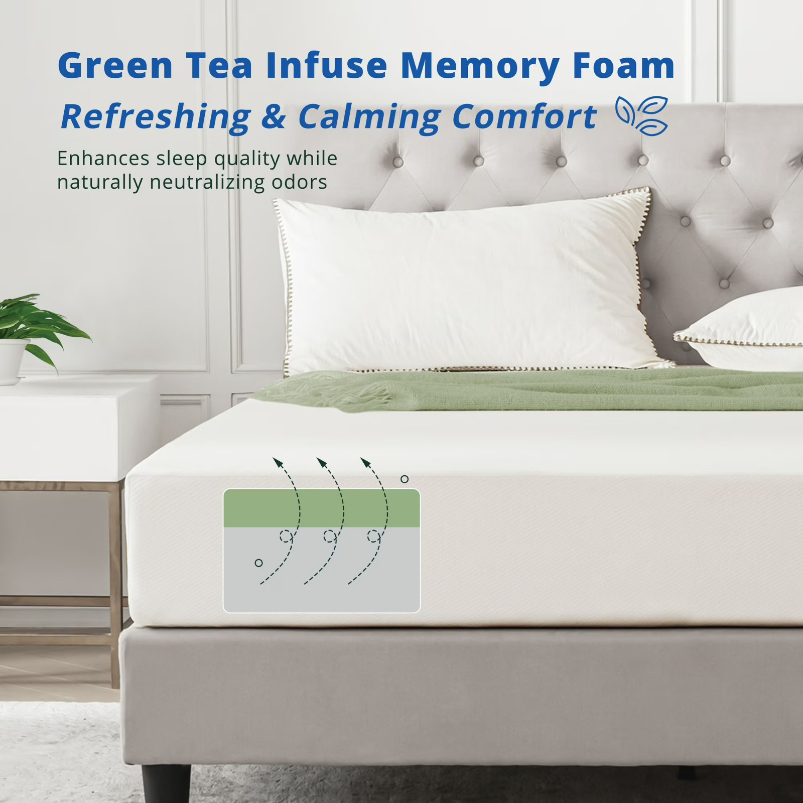 Mainstays 6” Medium Firm Memory Foam Mattress, Twin