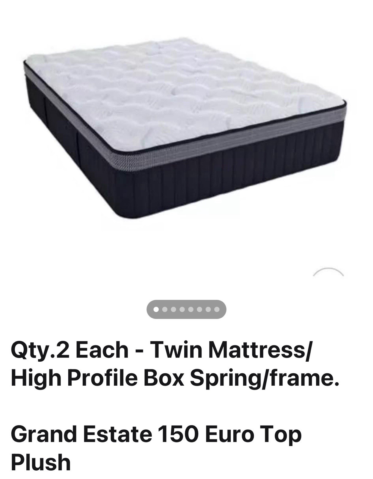 Grand Estate – High Profile Mattress Box Spring/frame Included Great Condition