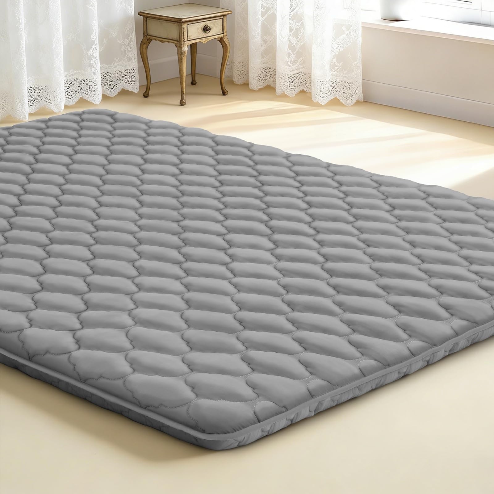 Japanese Futon Floor Mattress Full Size 54″×80″, Thicken 5-Layer Japanese Tat…