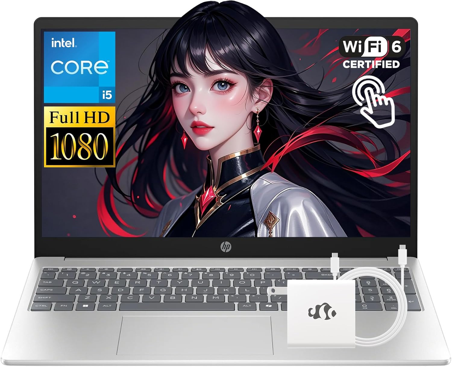 15.6″ FHD Touchscreen Laptop, 10-Core Intel I5-1334U(Beat I7-1255U up to 4.6Ghz)