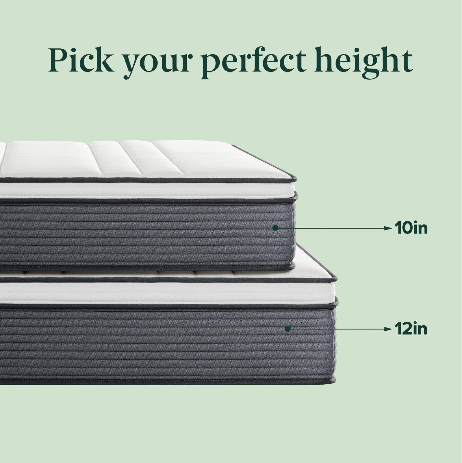 ZINUS 10 Inch True Support Hybrid Mattress Version Queen Fiberglass Free Medium