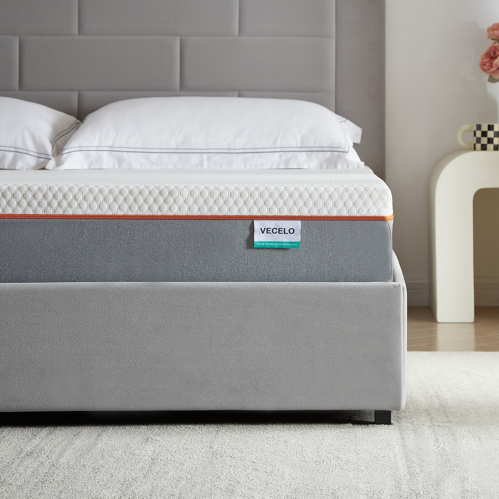 VECELO 8″ Mattress Cal King Gel Memory Foam in a Box Queen Size Pressure Relief