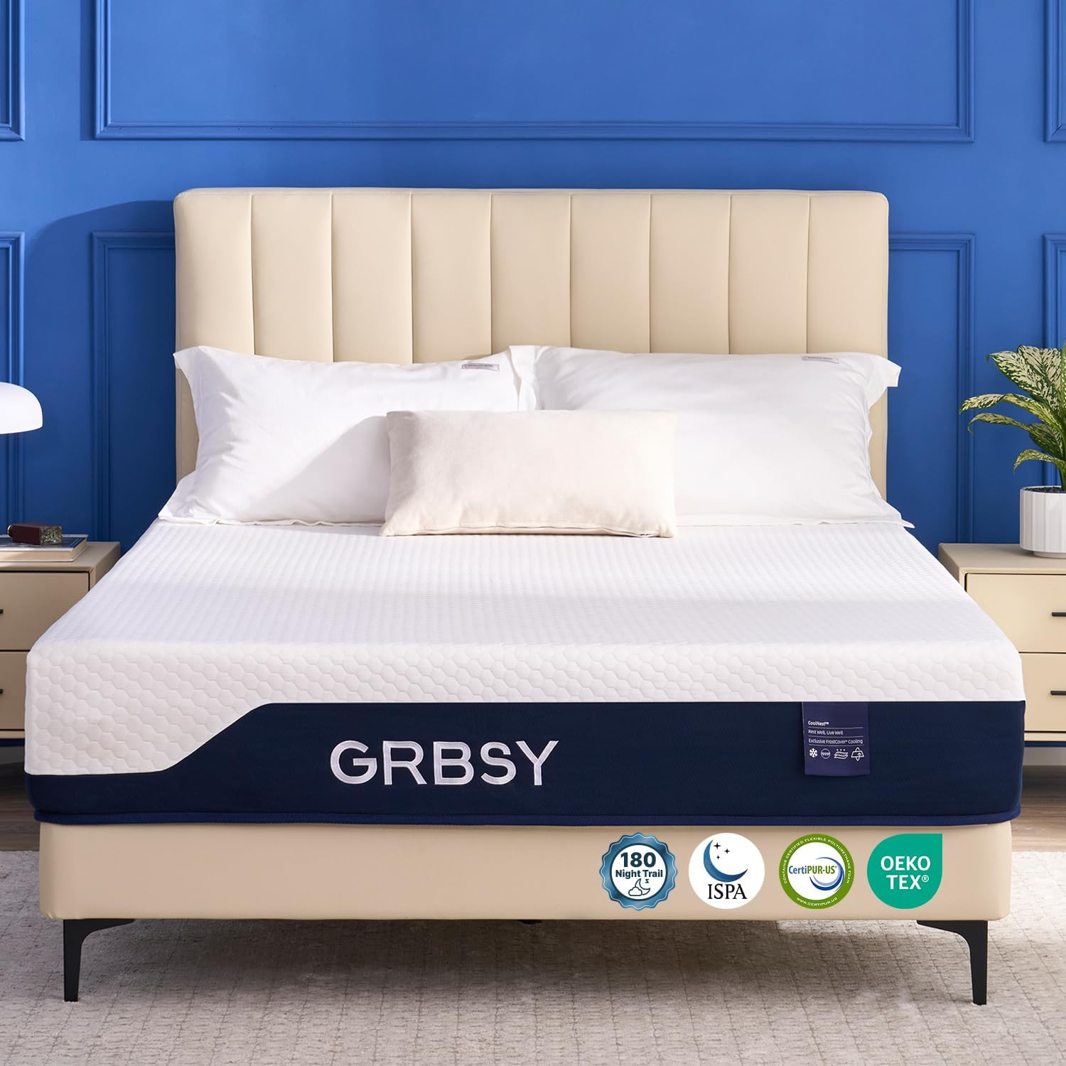 Cooling Gel Memory Foam California King Mattress – Firm & Washable Cover