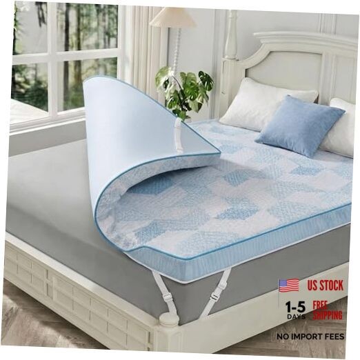 3 Inch Medium Firm Queen Mattress Topper- Cooling Gel Foam Upgraded Queen 3 in