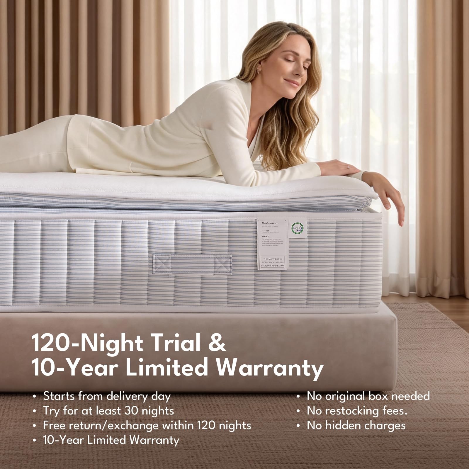– 14 Inch King Size Mattress – Real Hybrid King Mattress Memory Foam, Reinfor…