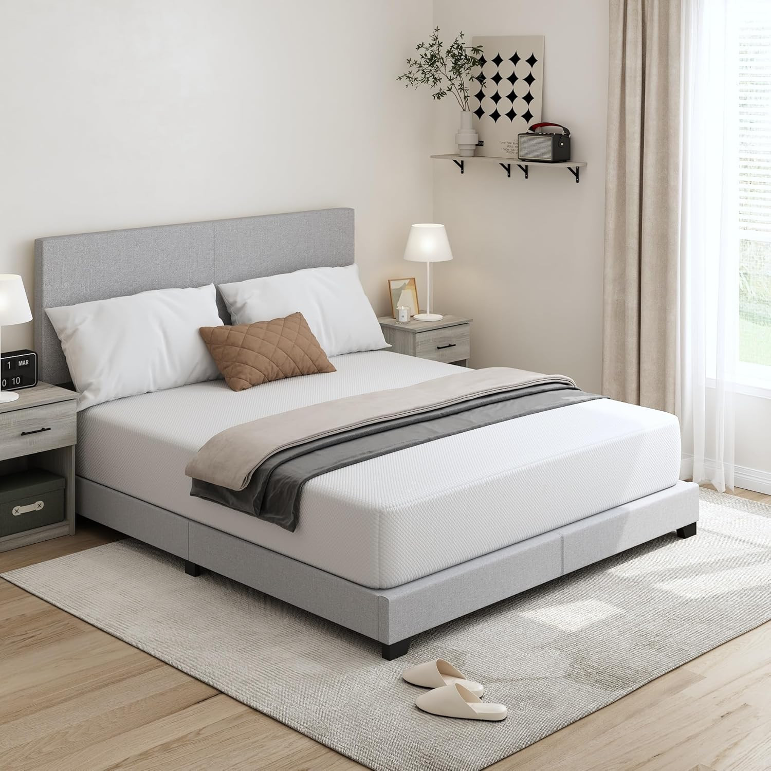 TIDUR 12″ Cooling Gel Memory Foam California King Mattress in a Box